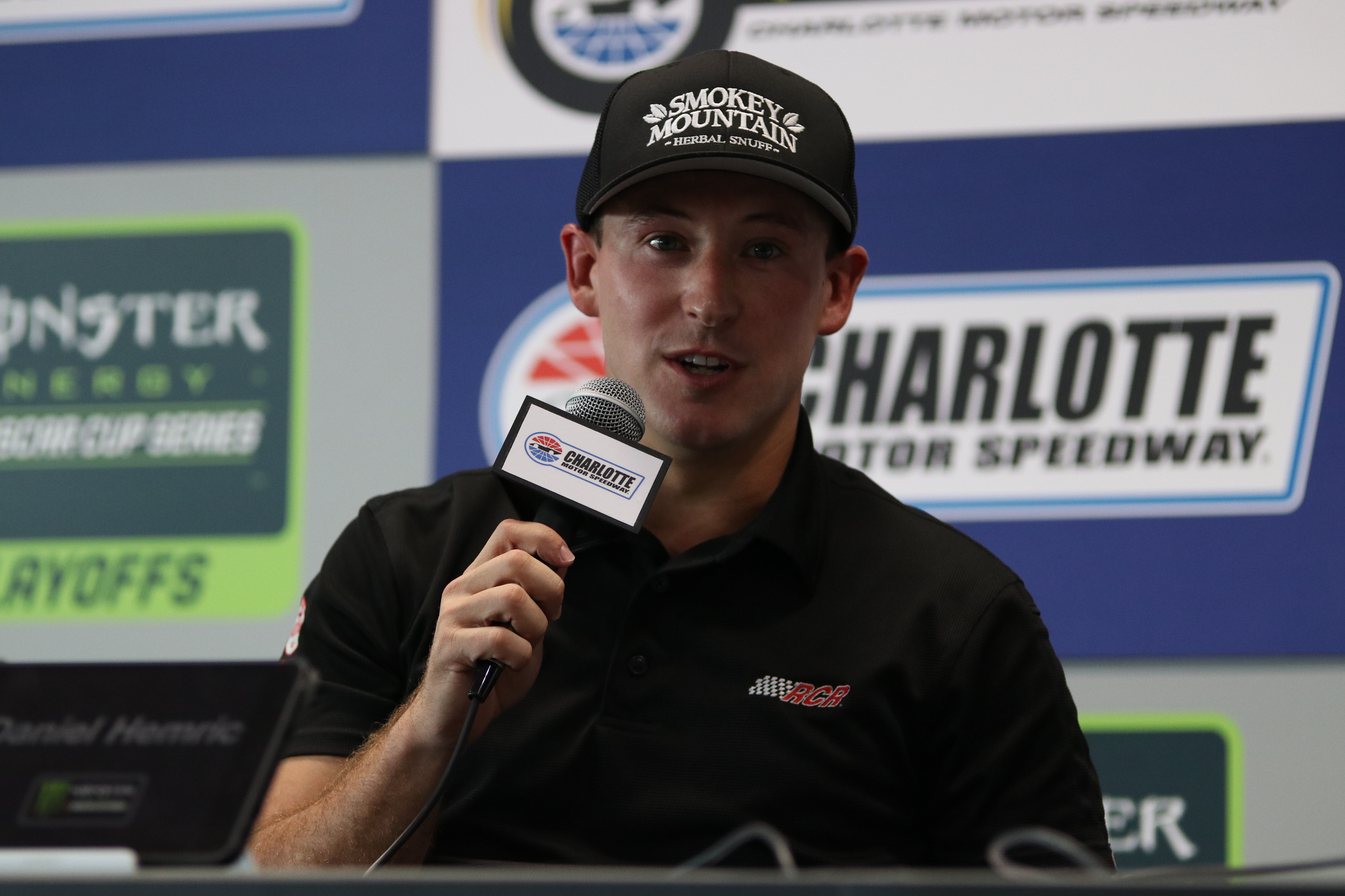 Carrying on the racing pride for Kannaspolis, NC, Daniel Hemric smiles about his promotion to Cup in 2019. (Photo Credit: Stephen Conley)