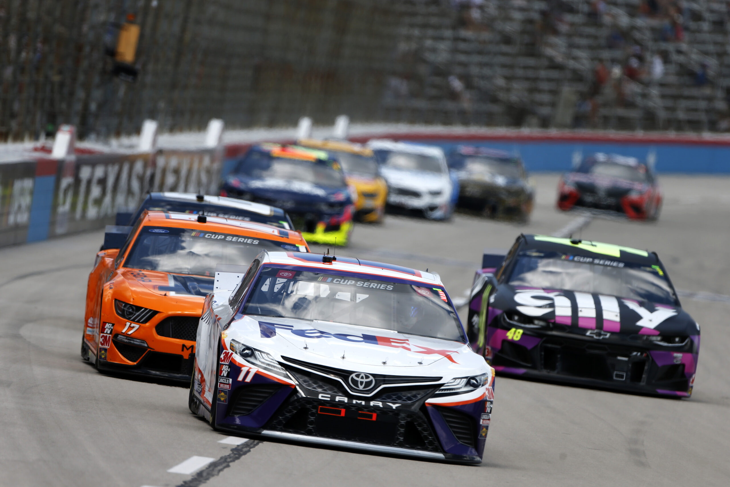 Without a doubt, Denny Hamlin wants an AutoTrader EchoPark Automotive 500 win at Texas. (Photo Credit: Brian Lawdermilk/Getty Images)