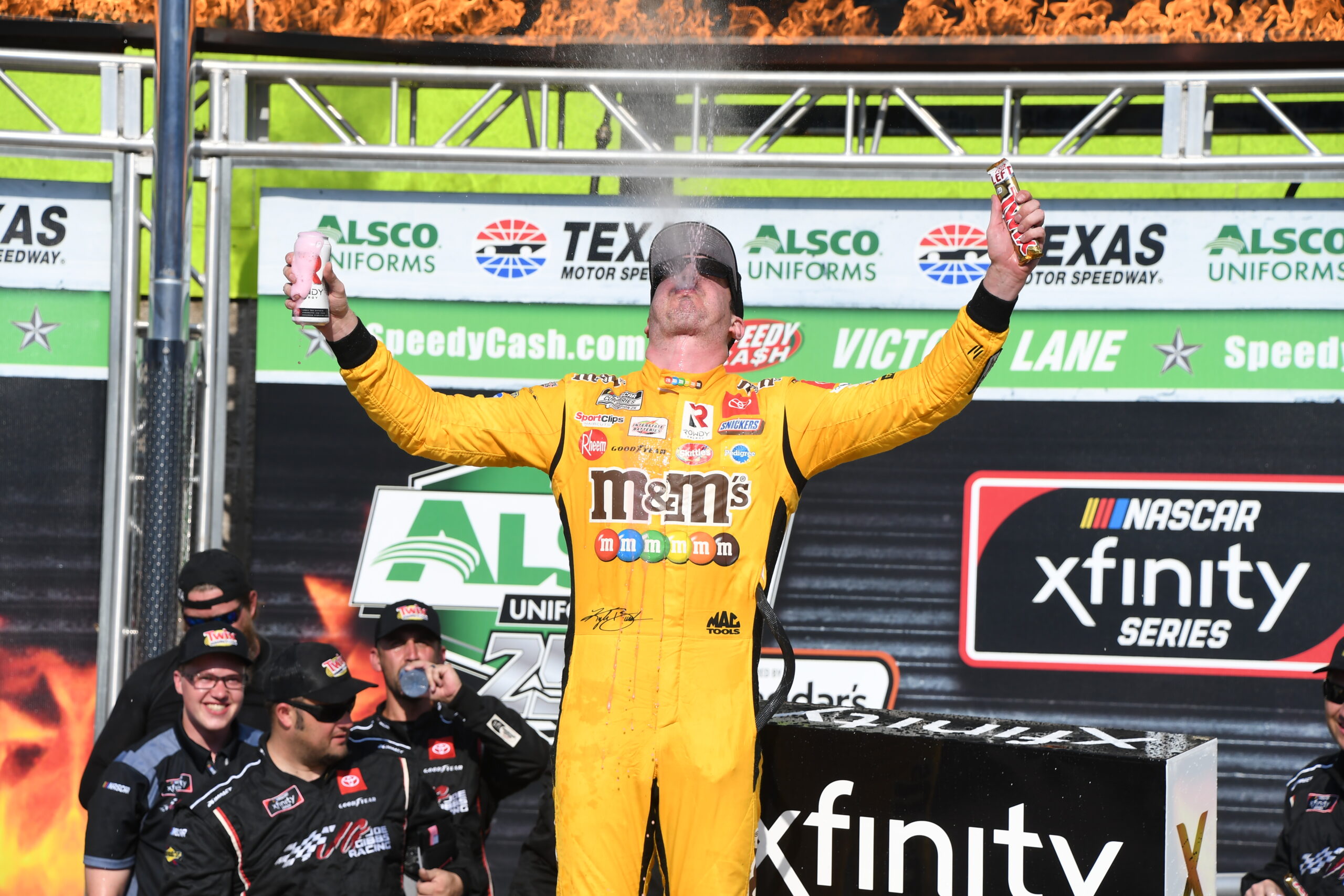 Certainly, Kyle Busch might have channeled his George Costanza Twix pose at Texas. (Photo: Sean Folsom/The Podium Finish)