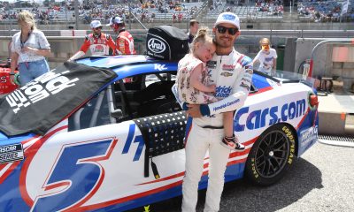 Kyle Larson enjoys pre-race time with daughter, Audrey, at Circuit of the Americas. (Photo: Sean Folsom | The Podium Finish)