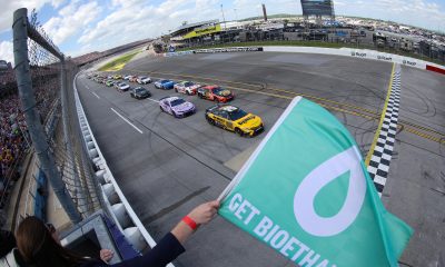 Once the official waves the green flag, it's hold your breathe action for Sunday's YellaWood 500 at Talladega. (Photo: James Gilbert | Getty Images)