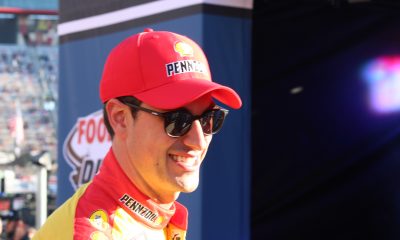 Joey Logano was all smiles before a trying Food City Dirt Race at Bristol. (Photo: Trish McCormack | The Podium Finish)
