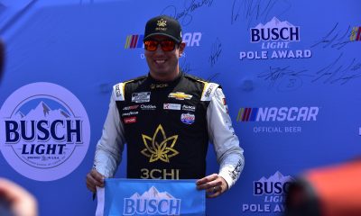 Kyle Busch was all smiles with a pole position run at Gateway on Saturday. (Photo: Travis Haston | The Podium Finish)