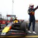 Sprint winner Max Verstappen of the Netherlands and Oracle Red Bull Racing celebrates in parc ferme during the Sprint ahead of the F1 Grand Prix of China at Shanghai International Circuit on April 20, 2024 in Shanghai, China. (Photo by Mark Thompson/Getty Images)