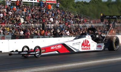 Doug Kalitta claimed the top spot in Top Fuel qualifying at the New England Nationals.