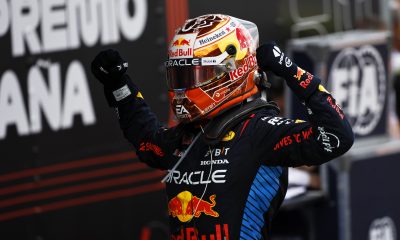 Race winner Max Verstappen of the Netherlands and Oracle Red Bull Racing celebrates in parc ferme during the F1 Grand Prix of Spain at Circuit de Barcelona-Catalunya on June 23, 2024 in Barcelona, Spain. (Photo by Chris Graythen/Getty Images)