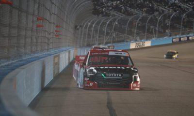 Corey Heim leading the field in the NASCAR Craftsman Truck Series Championship Race at Phoenix Raceway on Friday, November 8, 2024. (Photo: Ricky Martinez | The Podium Finish)