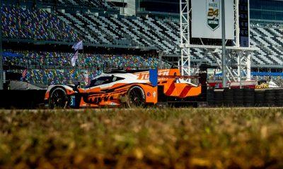 Tower Motorsports' No. 8 LMP2 navigating Turn 6 of the Daytona International Speedway (Photo: Tyson Gifford | The Podium Finish)
