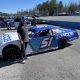 Mason Maggio stands near the front of the blue and shite No. 51 Rick Ware Racing Pro Late Model