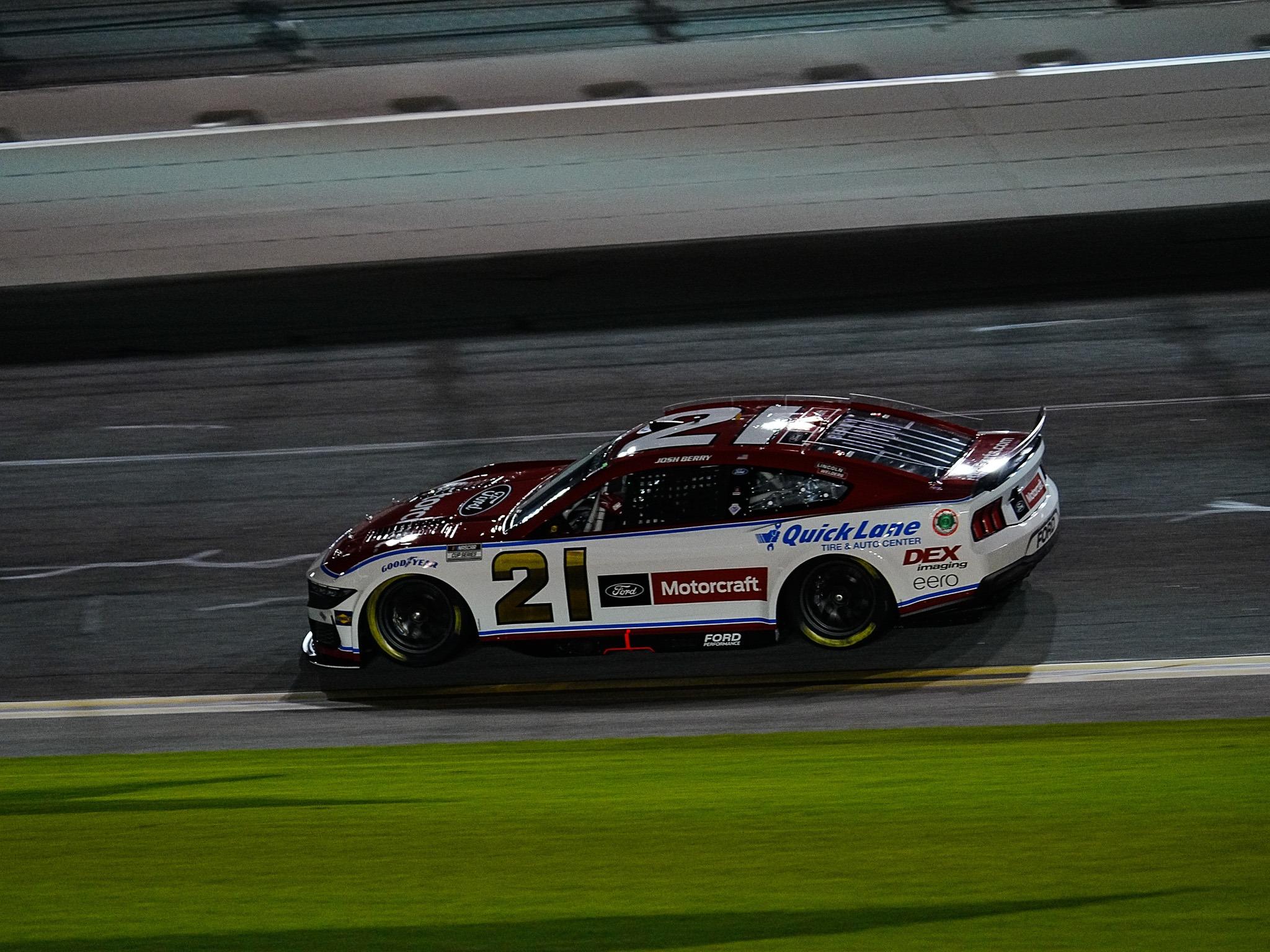 Josh Berry drives down the front stretch at Daytona International Speedway during Daytona 500 Qualifying. (Photo: Donald Jenney | The Podium Finish)