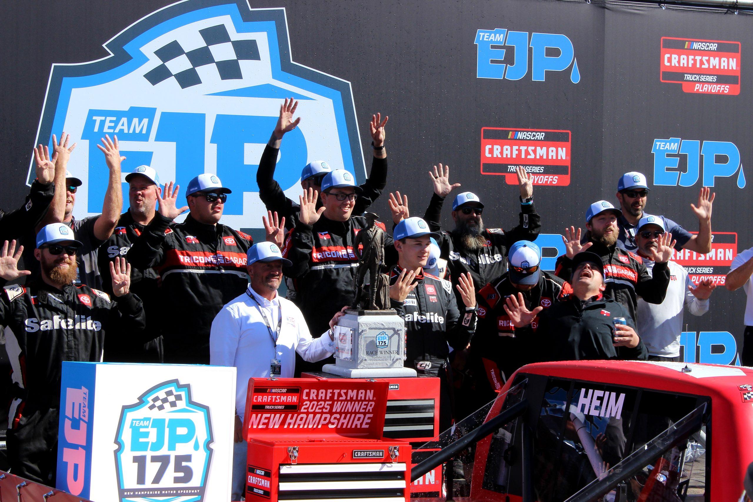 Corey Heim nabbed his record-tying ninth win of the 2025 Season in the EJP 175 at New Hampshire Motor Speedway.