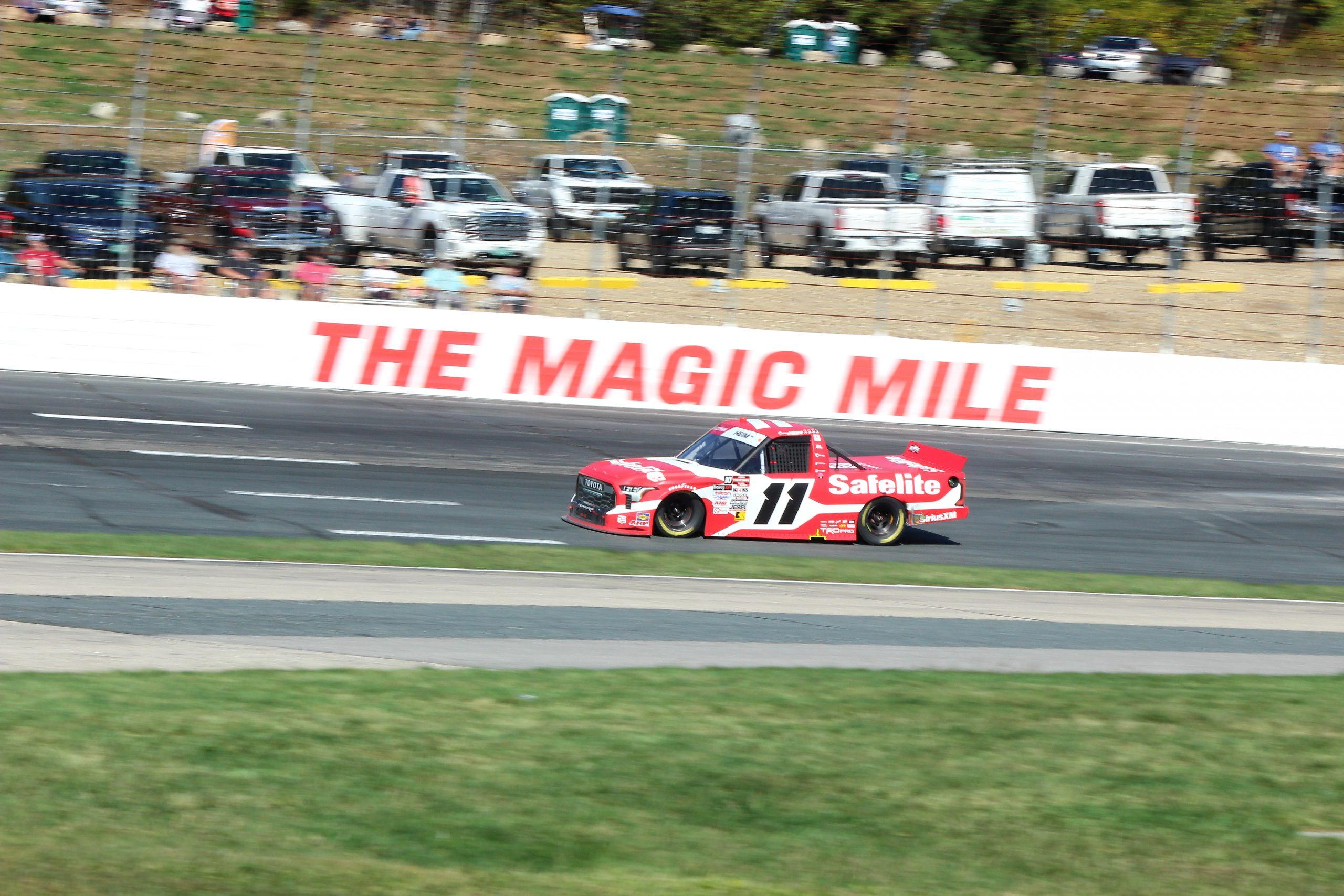 Corey Heim drove the Safelite Toyota to his ninth win of the season in the EJP 175 at New Hampshire Motor Speedway.