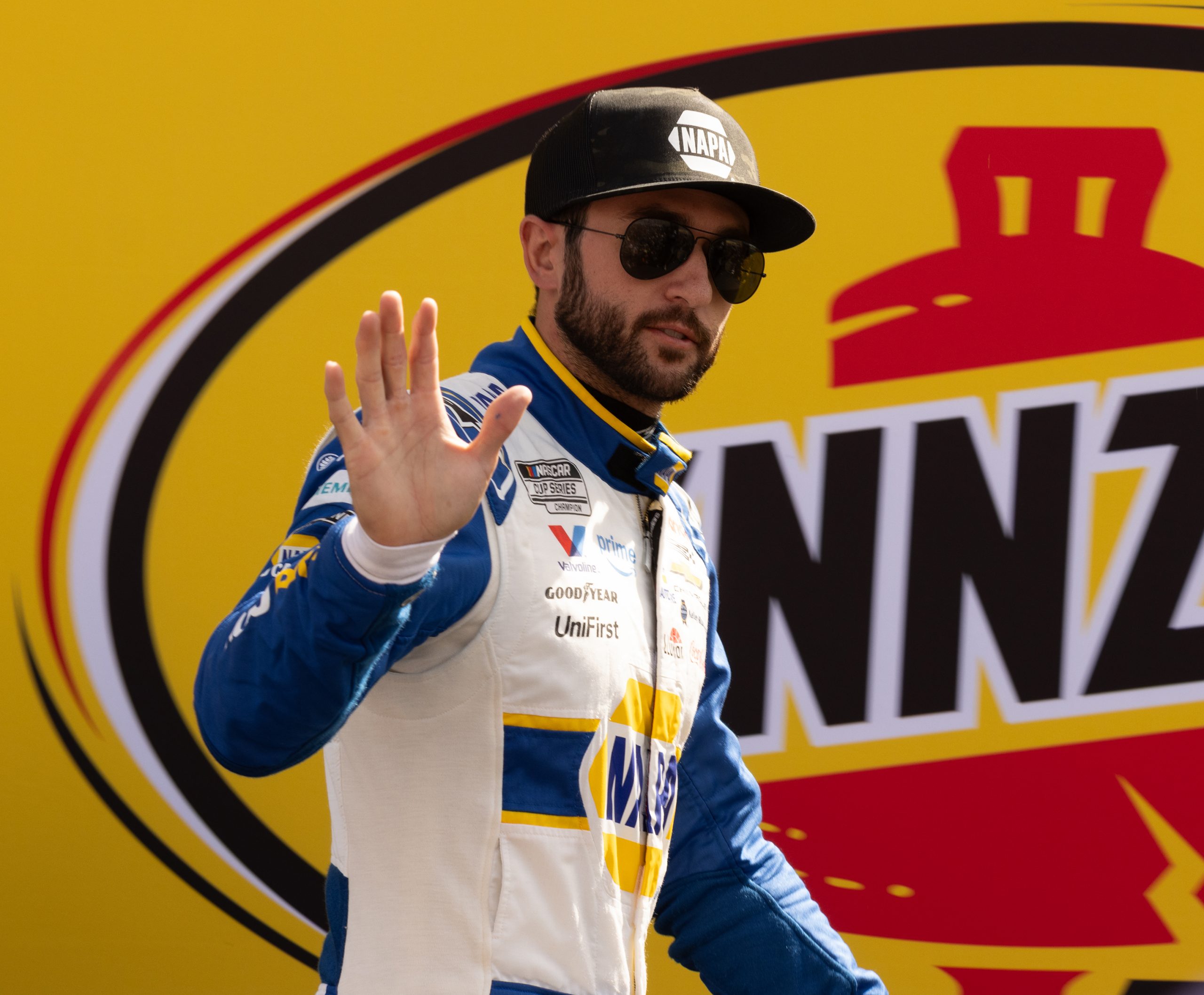 Chase Elliott during driver introductions for the Pennzoil 400 at Las Vegas Motor Speedway on Sunday, March 15, 2026. (Photo: Justin Sheldon | The Podium Finish)