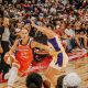 Phoenix Mercury guard Jovana Nogic (no. 29) guarding against Los Angeles Sparks guard Kelsey Plum during a game on May 21. (Photo- Trippy Traveler)