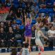 Lexi Held shoots from beyond-the-arc in the Phoenix Mercury's 85-75 loss to the Dallas Wings (Photo: Mason Garcia | The Podium Finish)