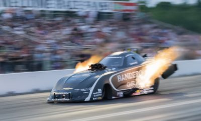 Alexis Dejoria drives to the No. 1 qualified spot on Friday night at the NHRA New England Nationals