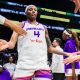 Natasha Mack (No. 4) before the Phoenix Mercury faced the Seattle Storm at Climate Pledge Arena on Wednesday. (Photo- Phoenix Mercury)