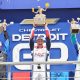 Alex Palou celebrates his fourth victor of the 2026 NTT IndyCar season at the Chevrolet Detroit Grand Prix (Photo: Chris Owens | Penske Entertainment).