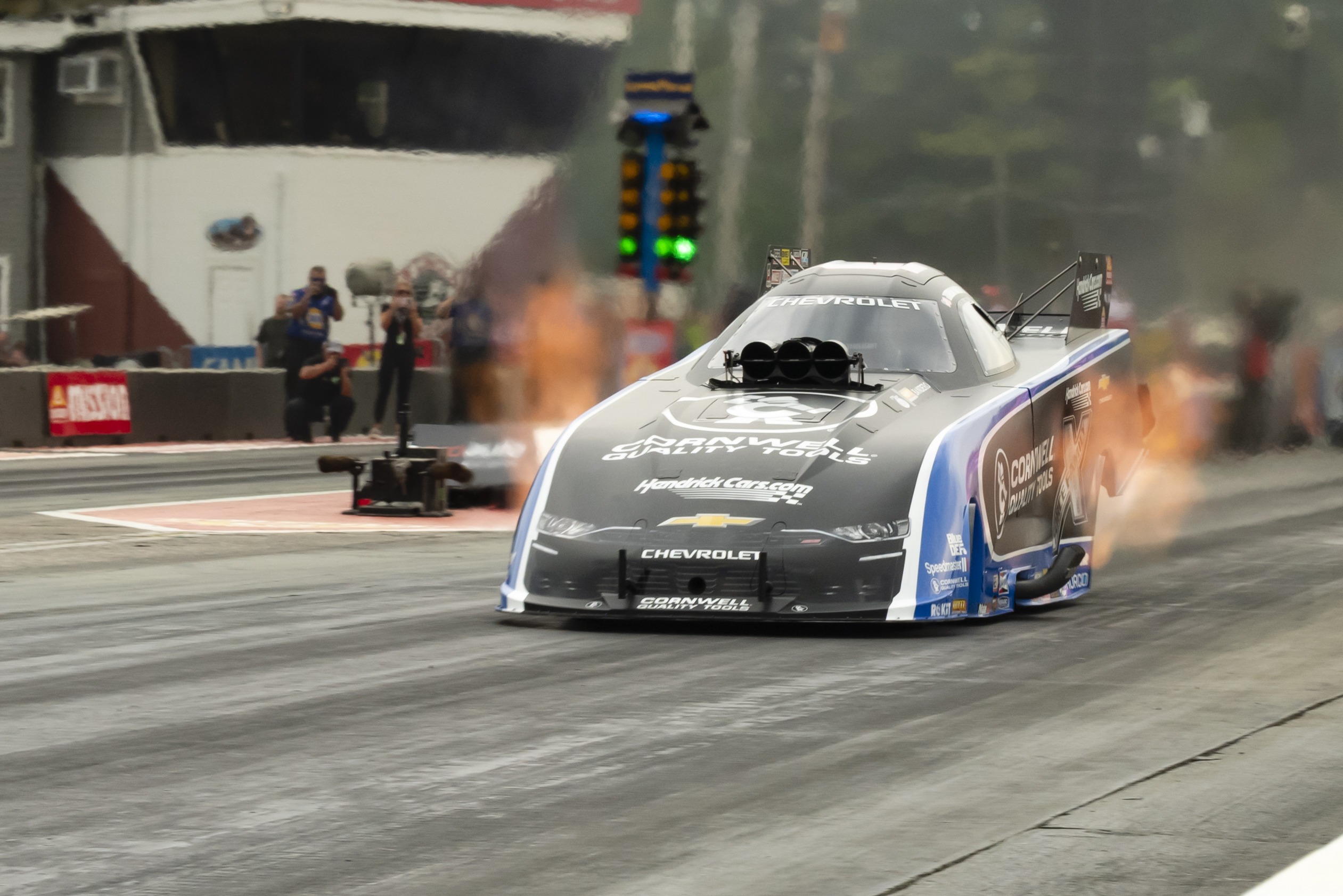 Jordan Vandergriff makes a pass during the Route 66 Nationals last month.