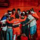Phoenix Mercury huddle around before taking on the Seattle Storm at home on July 2. (Photo- Adrianna Peralta, Trippy Traveler Media)