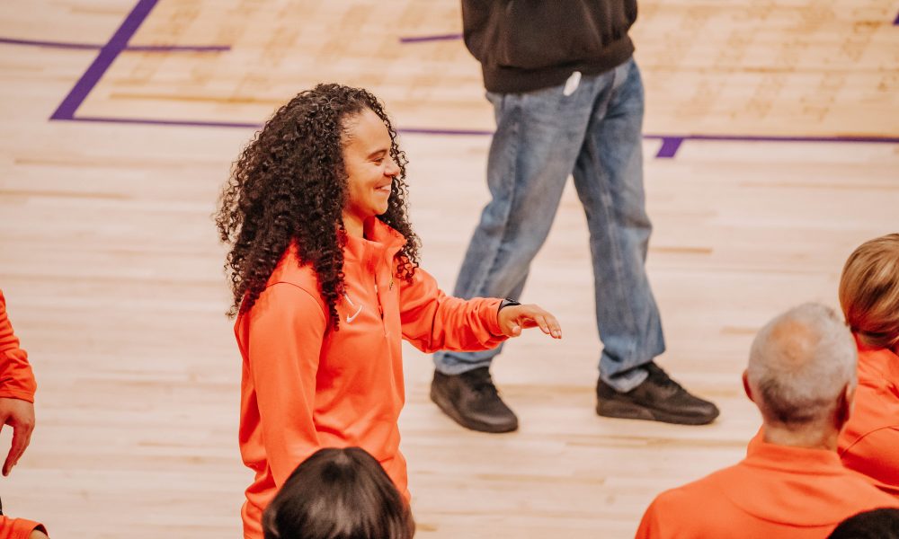 Phoenix Mercury associate head coach Kristi Toliver during the home game against the Seattle Storm on July 2. (Photo- Adrianna Peralta, Trippy Traveler Media)