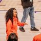 Phoenix Mercury associate head coach Kristi Toliver during the home game against the Seattle Storm on July 2. (Photo- Adrianna Peralta, Trippy Traveler Media)
