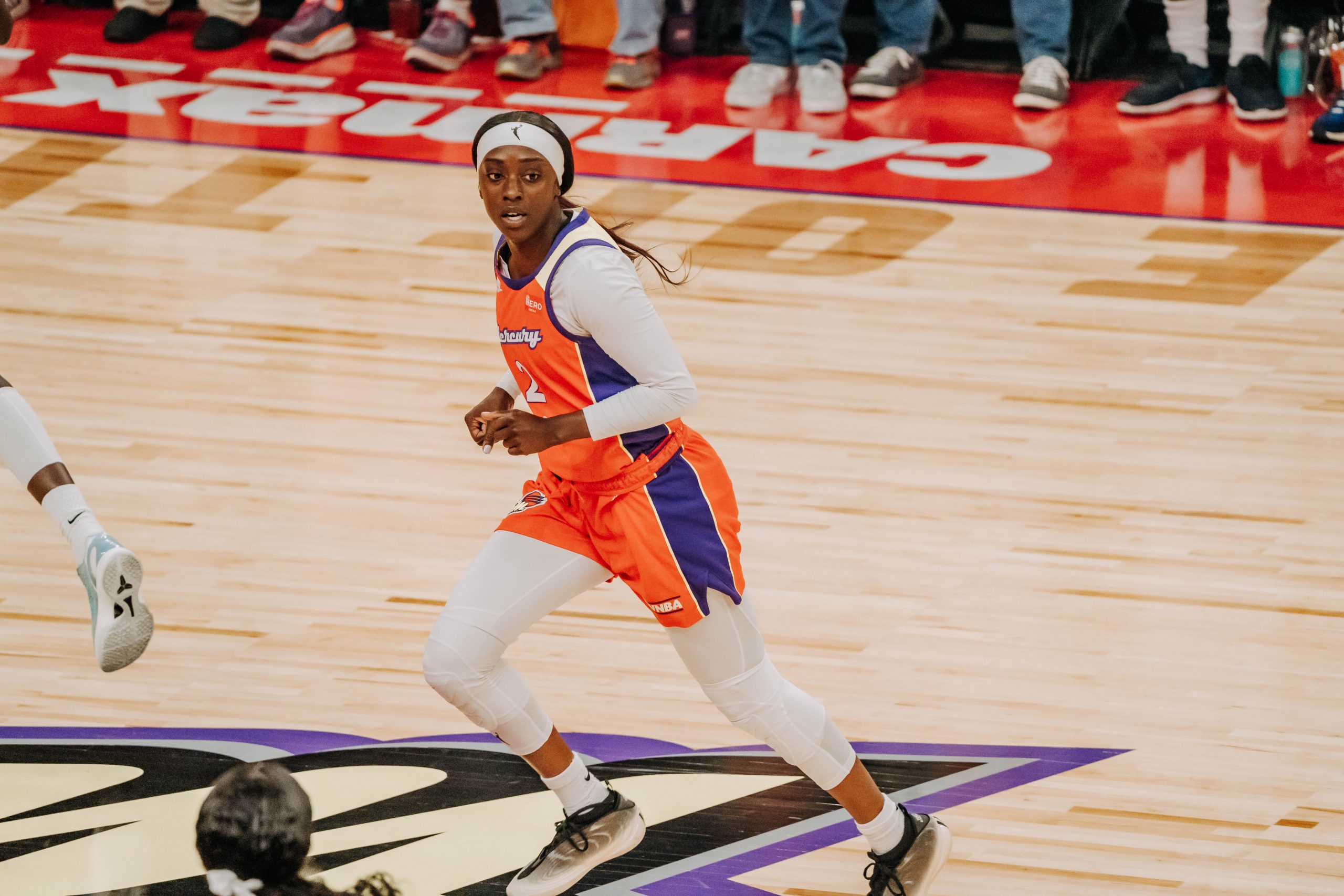 Phoenix Mercury guard Kahleah Copper (No. 2) during the home game against the Seattle Storm on July 2. (Photo- Adrianna Peralta, Trippy Traveler Media)